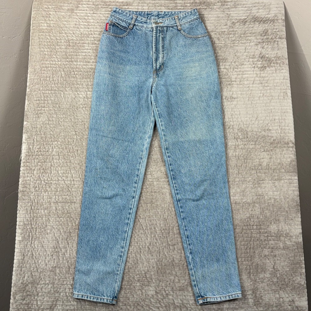 Bongo Gene Montesano Womens Jeans Size 7‎ Light Wash High Waisted Denim Made USA